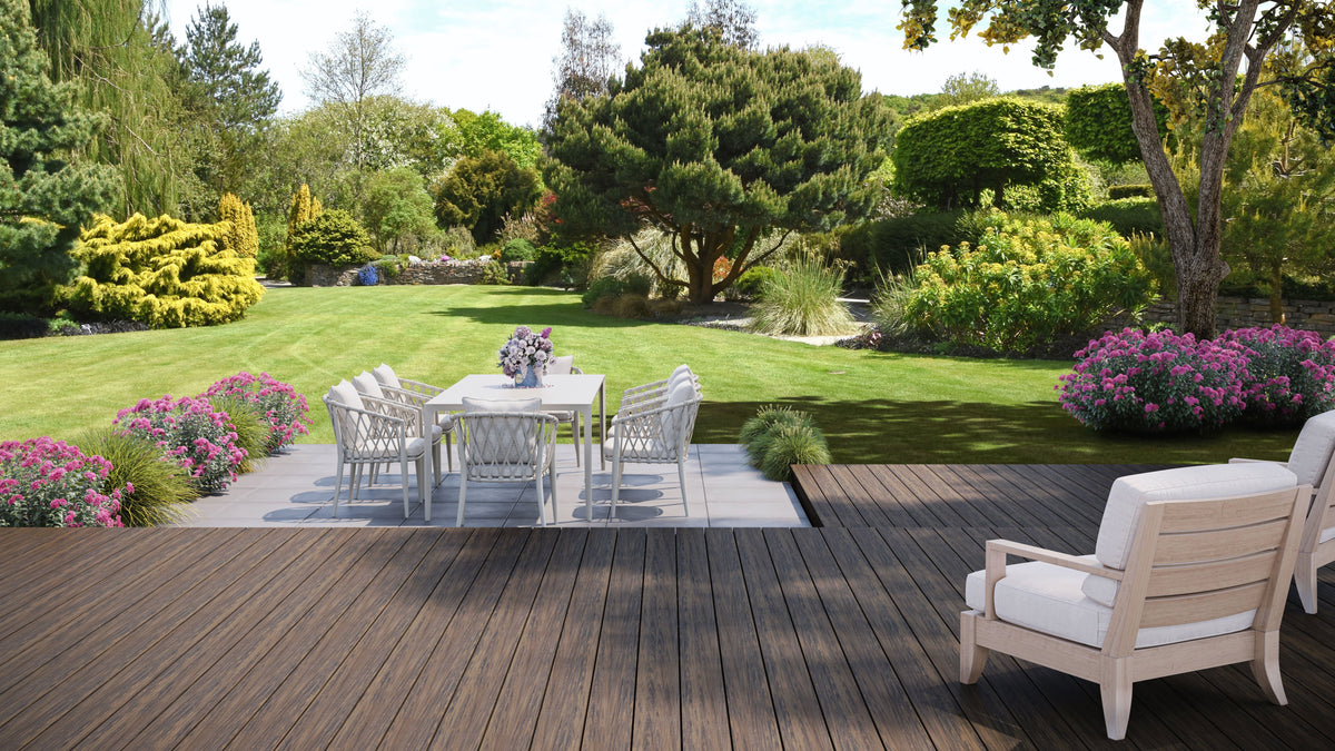 Ground-level deck built with Deckorators decking in Bali