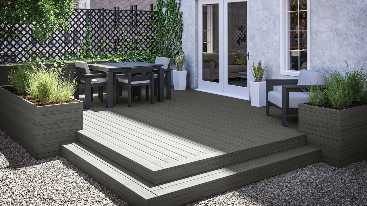 Deckorators Riviera decking in an urban garden